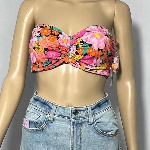 Shade & Shore Bikini Top With Straps Under Wire Floral (10ZPGG) - Picture 1 of 3